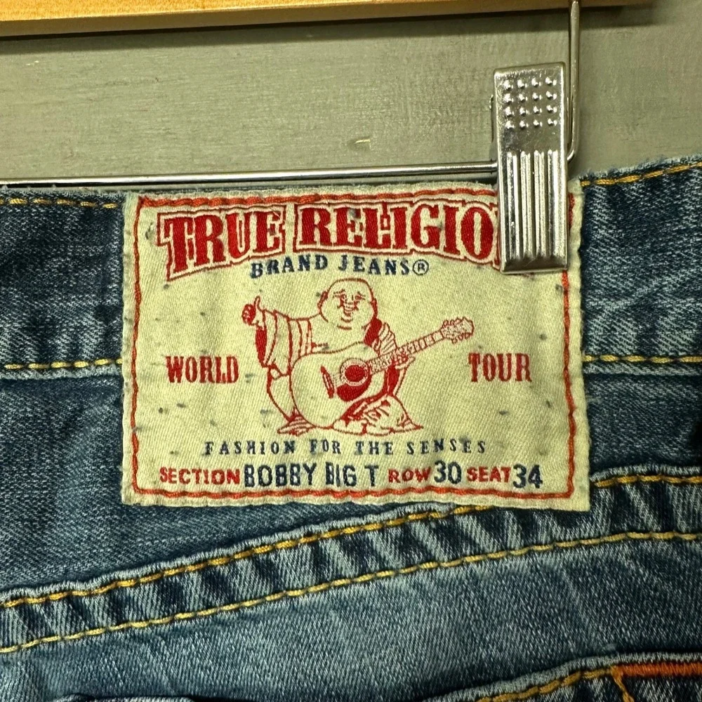 True Religion Bobby Big T Mens‎ Jeans Dark Wash Size 30x34